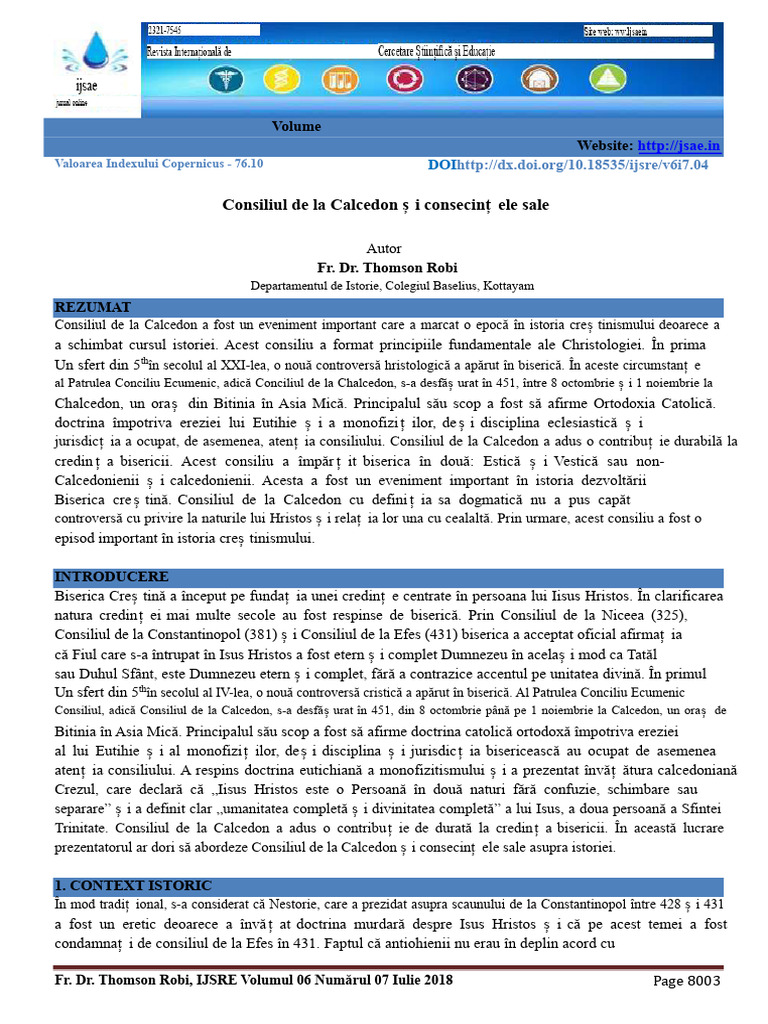 Consiliul de La Calcedon | PDF