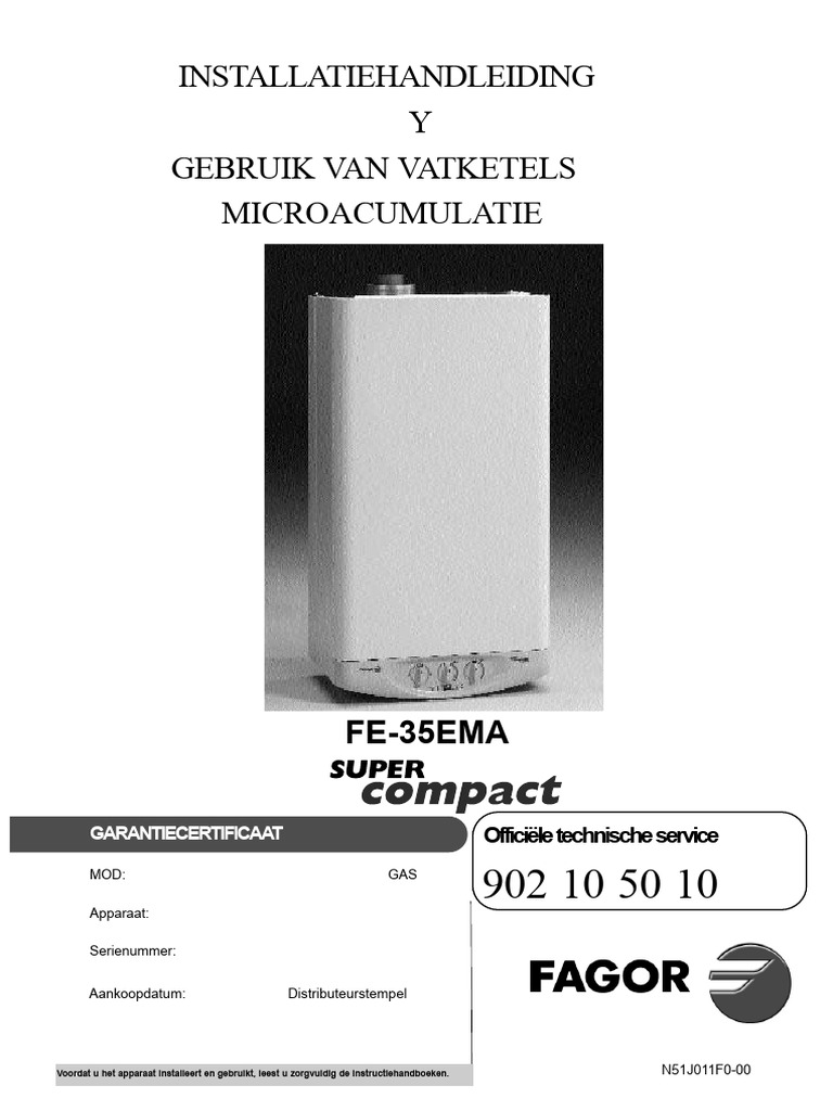 FAGOR FE-35EMA Ketelhandleiding | PDF