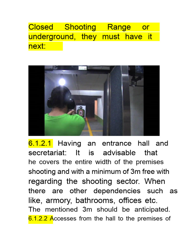 Shooting Range Design Guidelines | PDF