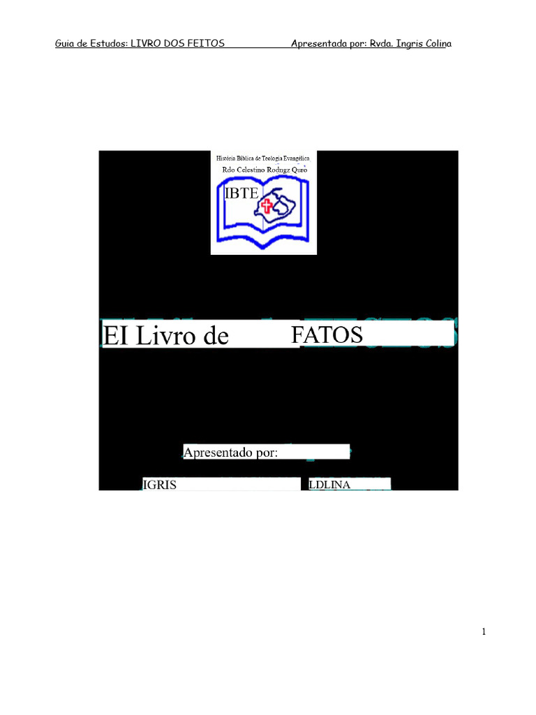 Guia de Estudos sobre o Livro de Atos | PDF | Atos dos apóstolos ...