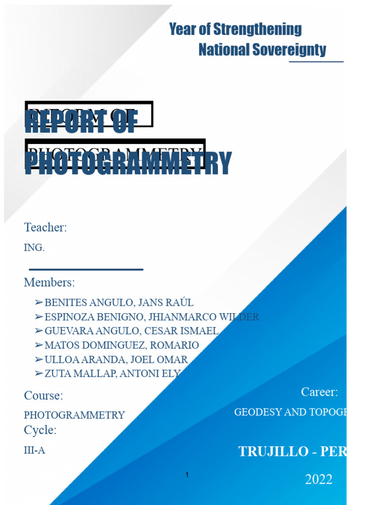 Photogrammetry Report Unit 3 | PDF | Topography | Stereoscopy