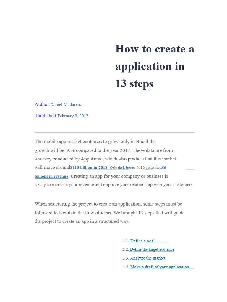 How To Create An App in 13 Steps | PDF | Software Testing | Google Play