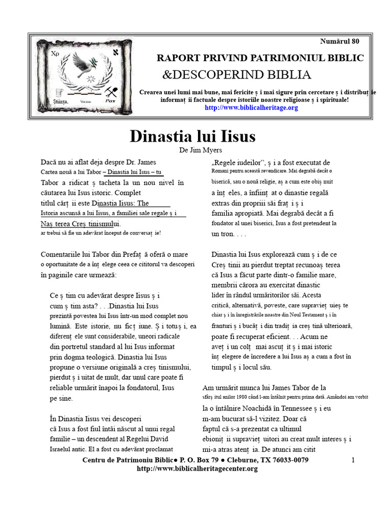 Dinastia Lui Isus | PDF