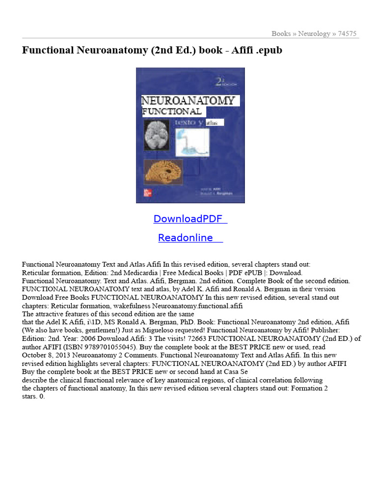 Functional Neuroanatomy 2nd Edition eBook | PDF