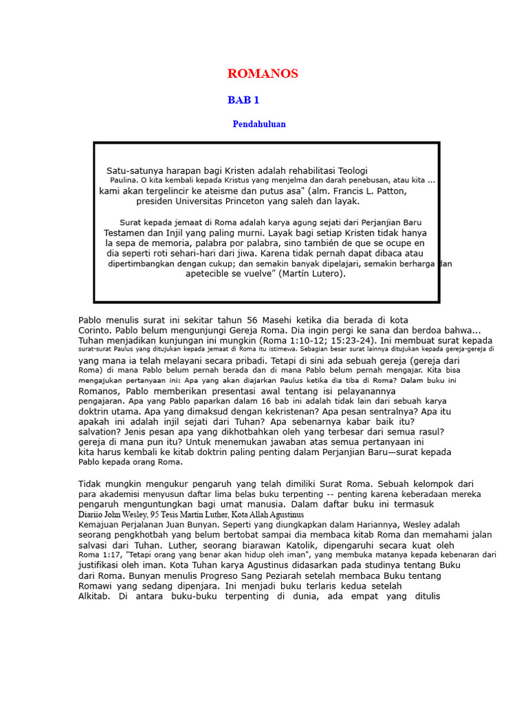 Teologi Paulus dalam Surat Roma | PDF