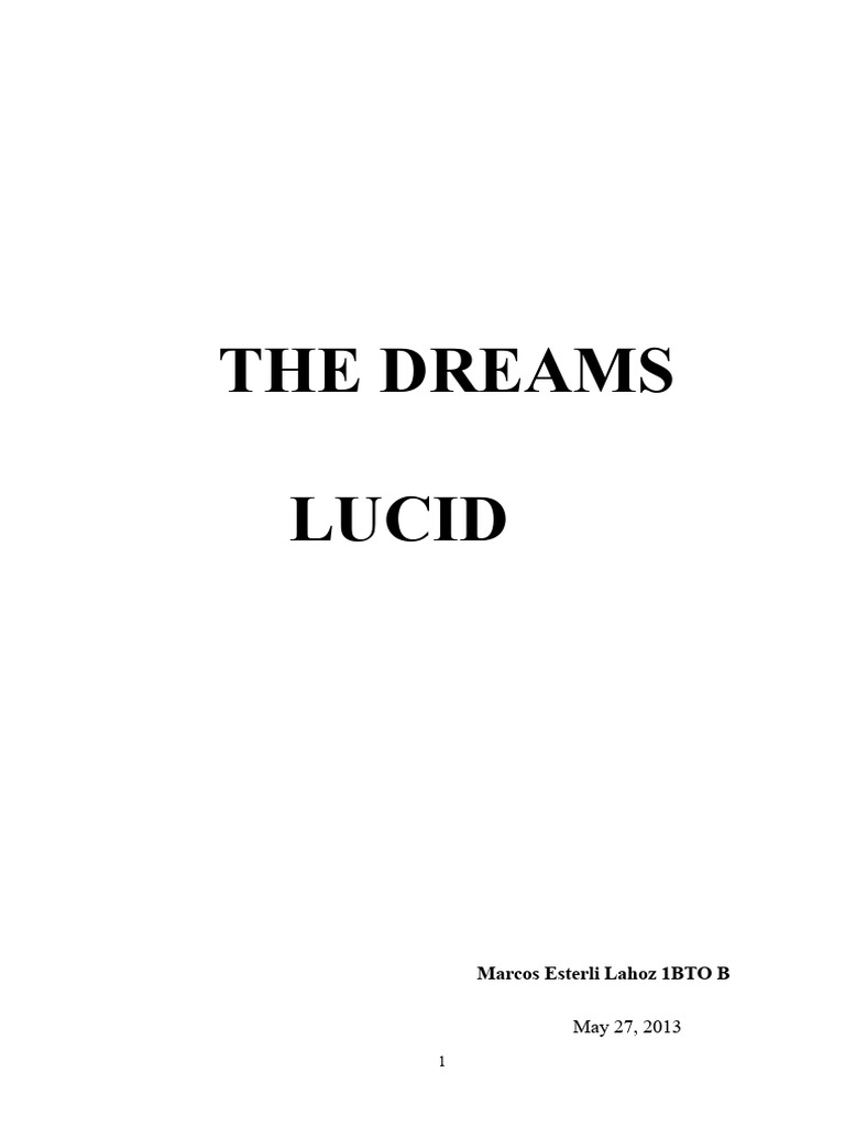 Understanding Lucid Dreams: A Guide | PDF | Dream | Sleep