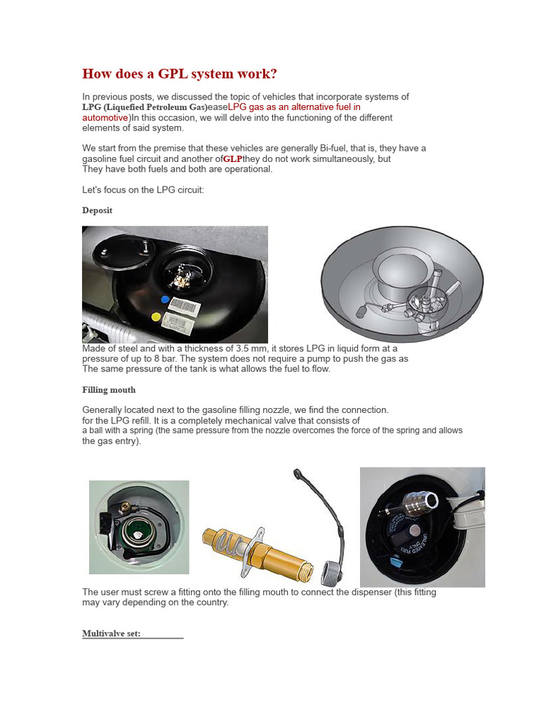 How A GPL System Works | PDF | Fuel Injection | Liquefied Petroleum Gas
