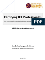 Certifying ICT Professionals: NZCS Discussion Document