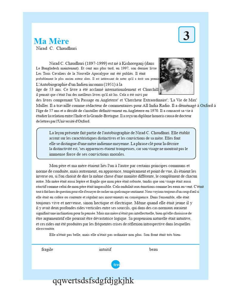 Ma Mère | PDF | Clause | Verbe