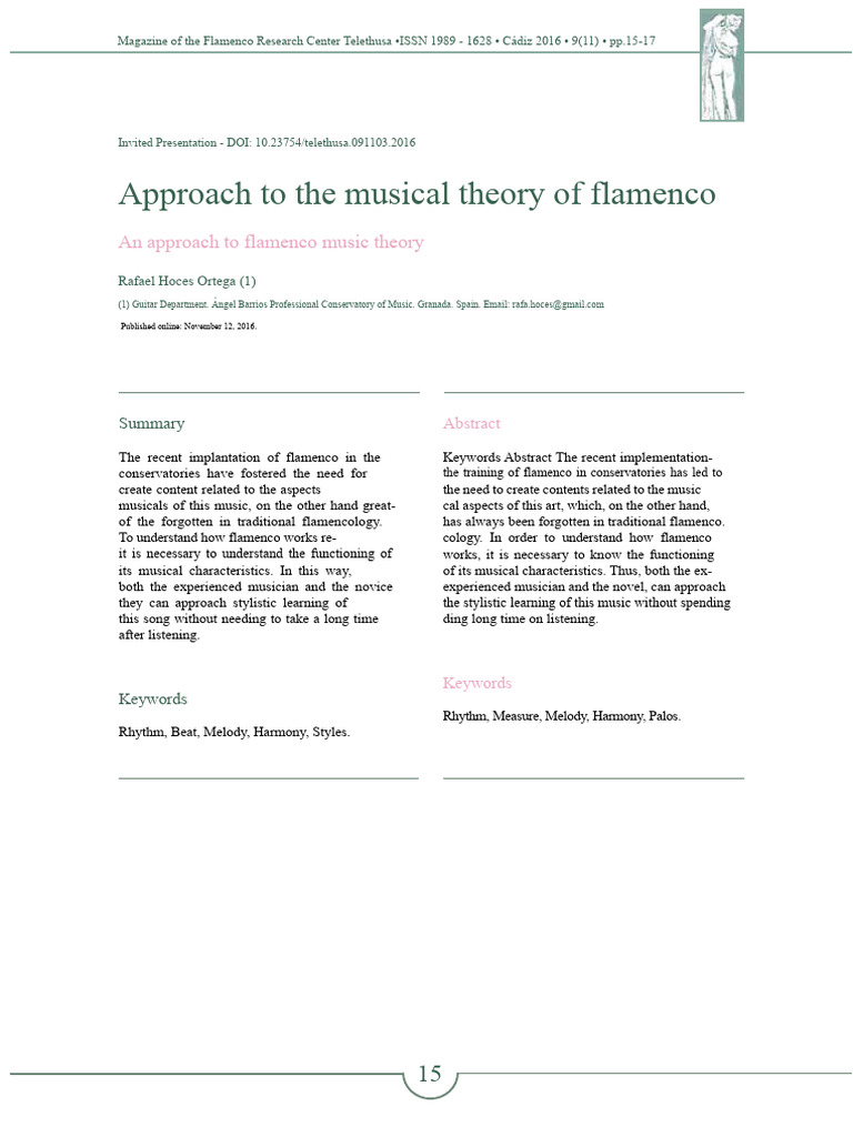 03 2016 Flamenco Music Theory | PDF | Mode (Music) | Music Theory