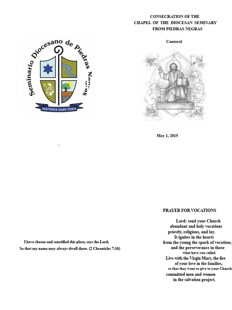Consecration of Piedras Negras Chapel | PDF | Glory (Religion) | Eucharist
