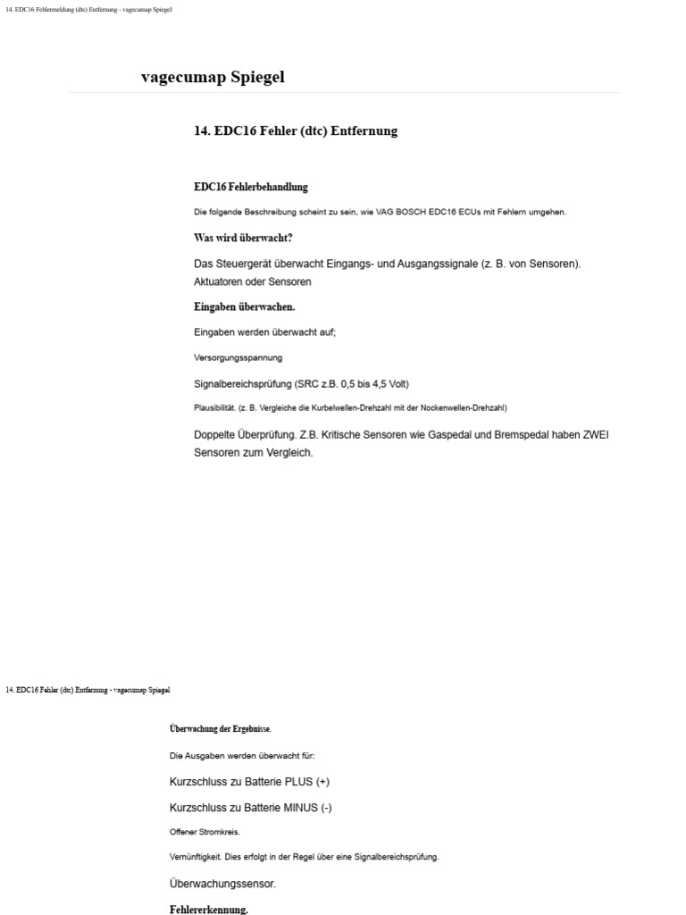 Edc16 DTC | PDF