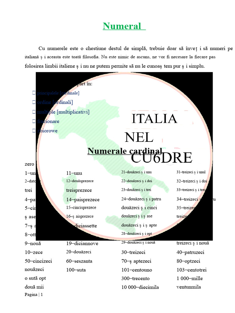 Numerale | PDF