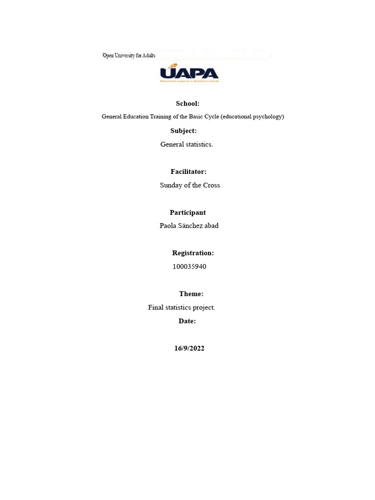 Descriptive Statistics Project Overview | PDF | Statistics | Sampling ...