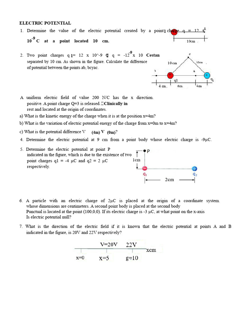 Electric Potential | PDF | Electric Field | Potential Energy