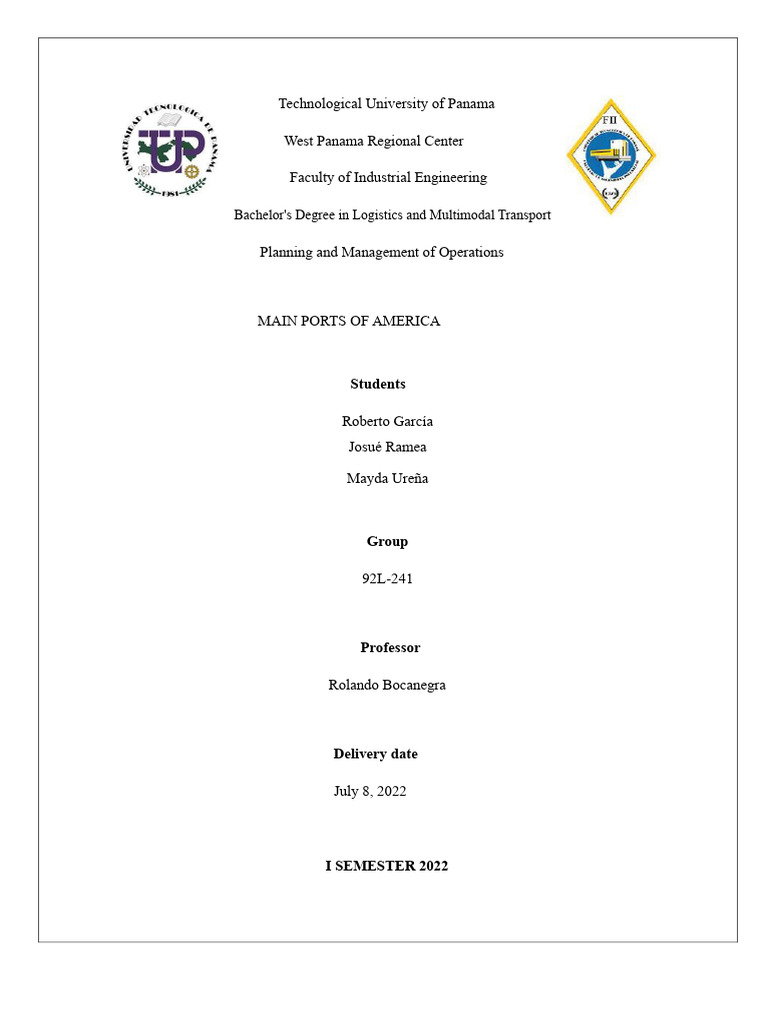 Ports of America | PDF | Port | Containerization
