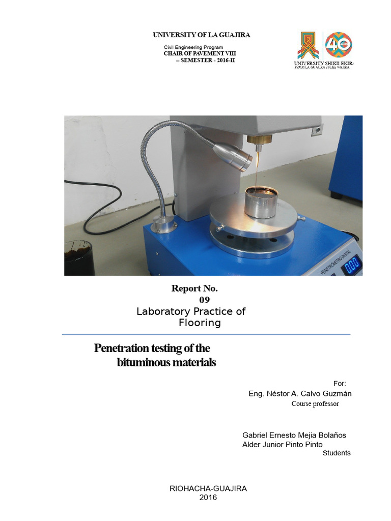 Laboratory Penetration of Bituminous Materials | PDF