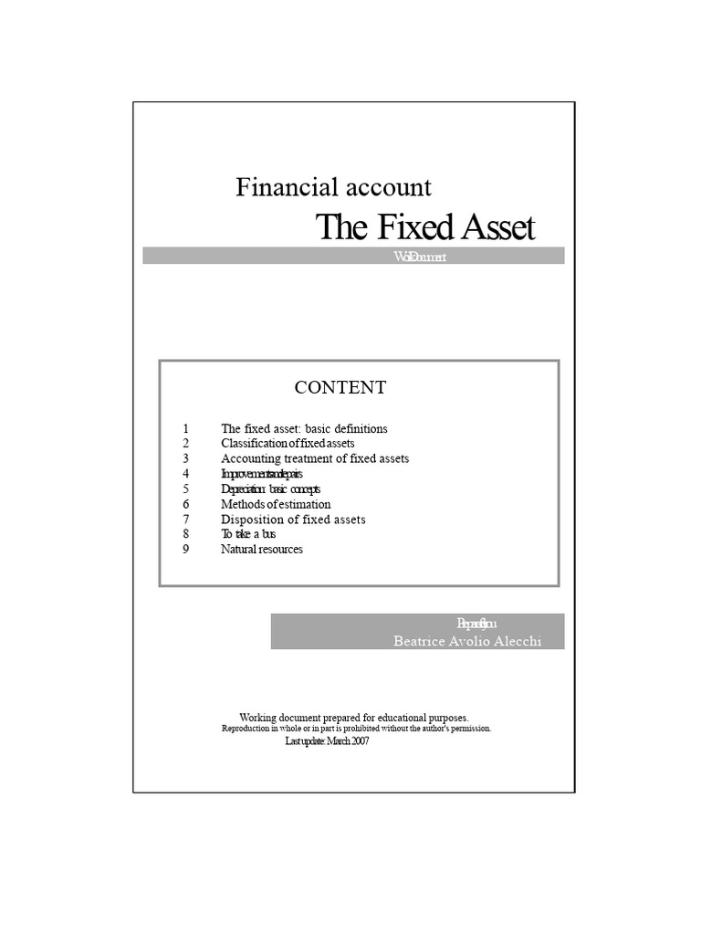 Understanding Fixed Assets in Accounting | PDF | Depreciation | Fixed Asset