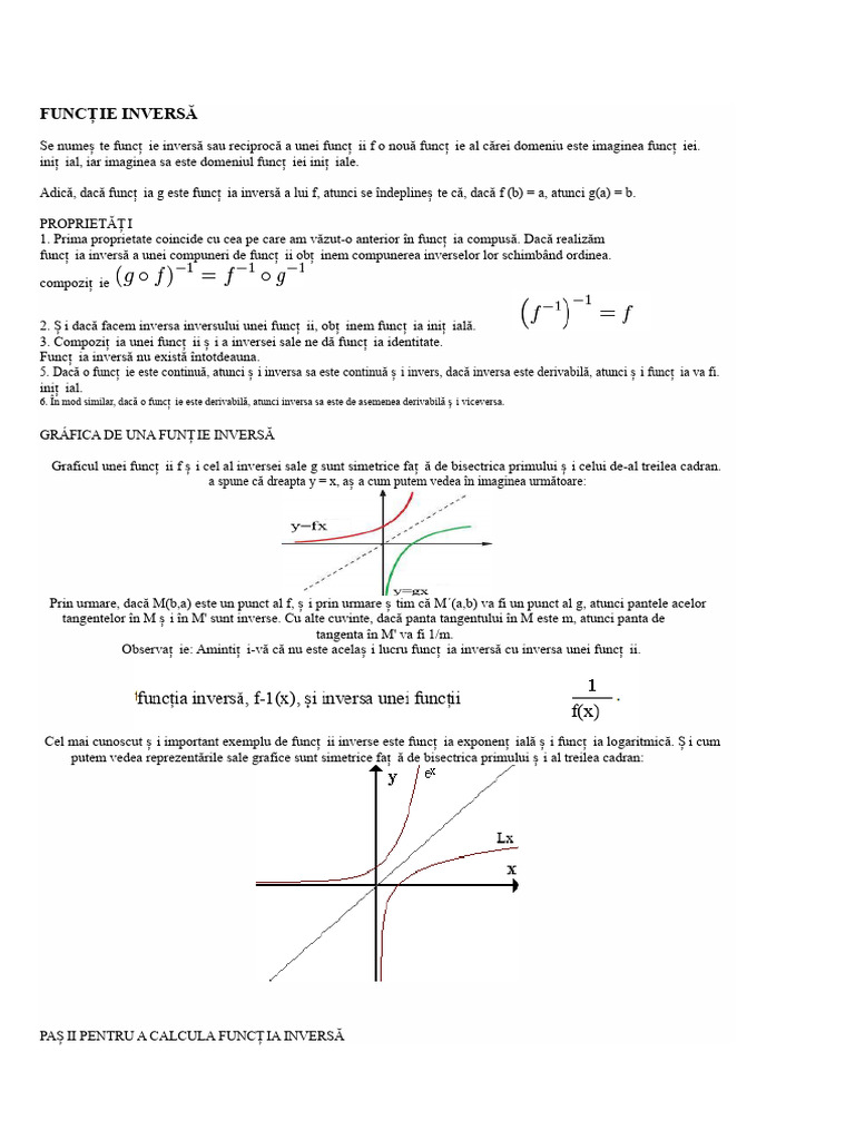 Funcție Inversă | PDF