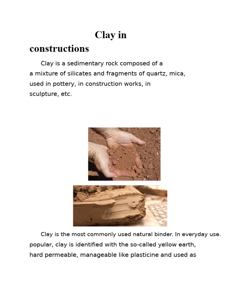 Clay in Construction | PDF | Concrete | Brick