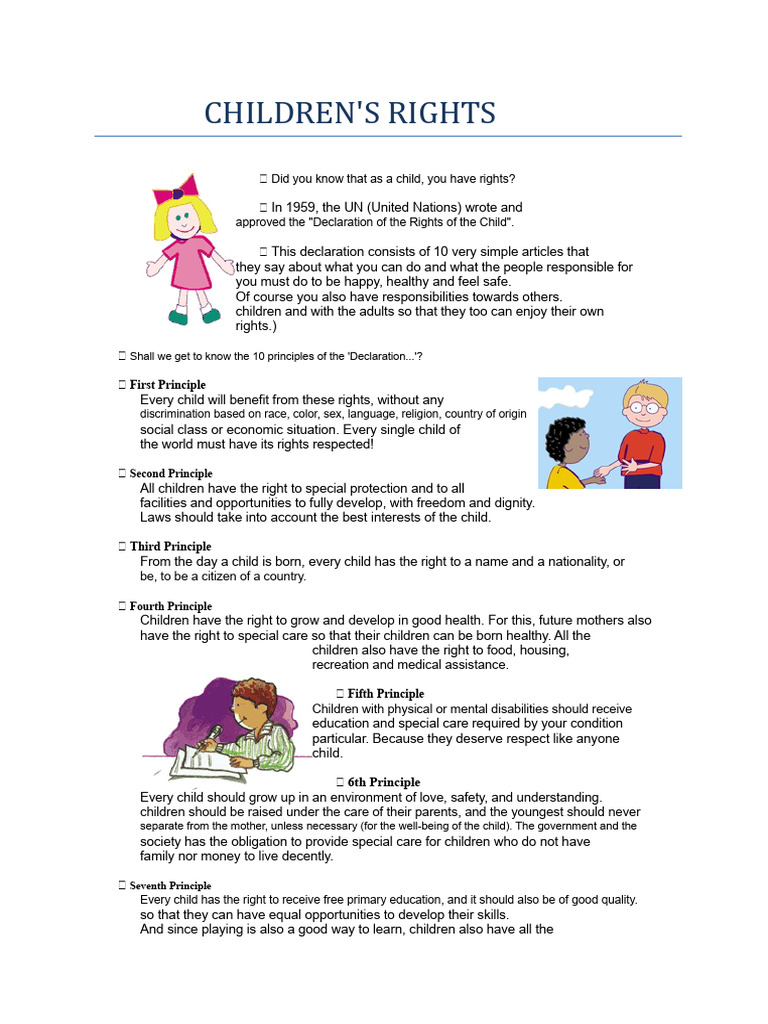 Understanding Children's Rights and Principles | PDF | Children's ...