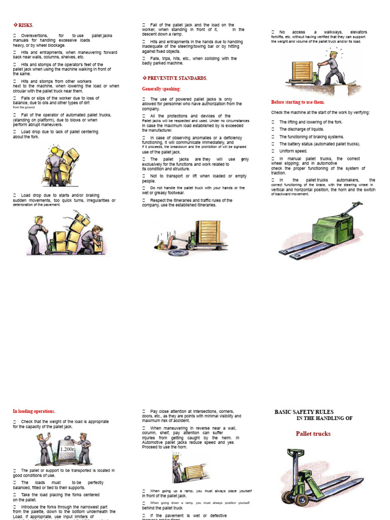 Pallet Jack Safety and Risk Management | PDF | Pallet | Truck