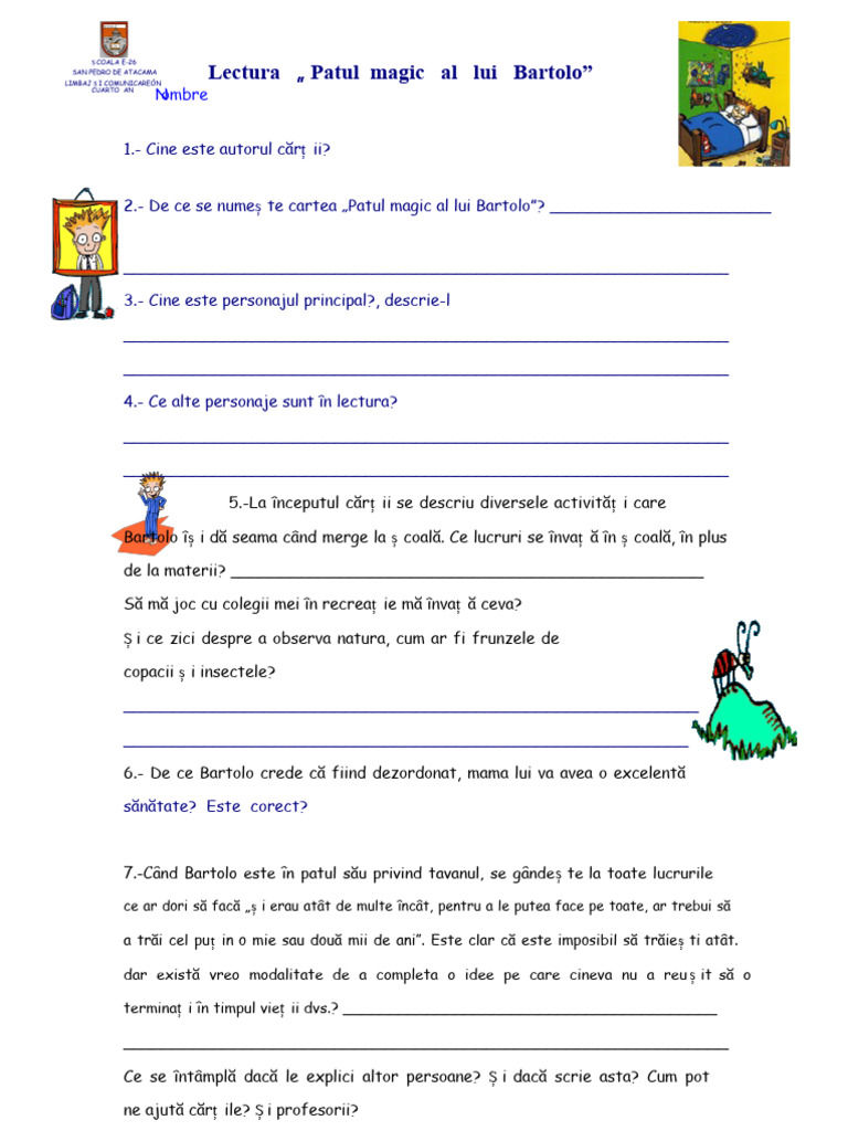 Analiză Lectură Patul Magic Al Lui Bartolo | PDF