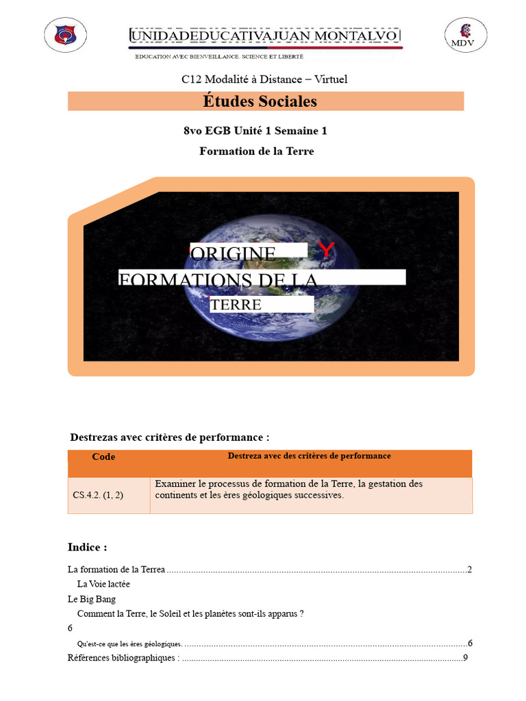 Formation de la Terre et du Système Solaire | PDF | Atmosphère | Terre