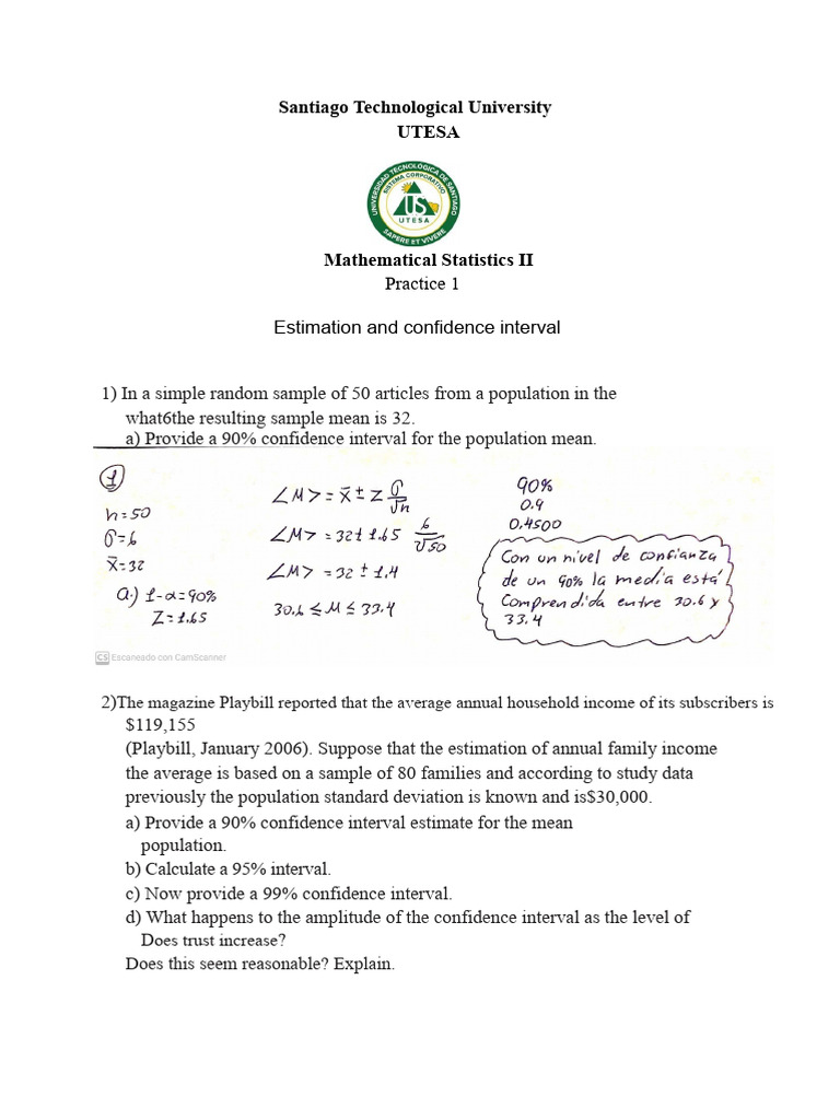 Confidence Intervals in Statistics Practice | PDF | Confidence Interval ...