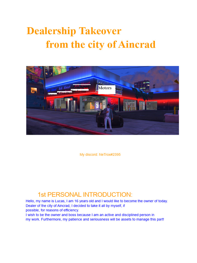 GDOC - Resumption of The Dealer of The City of Aincrad - NeTrox | PDF ...