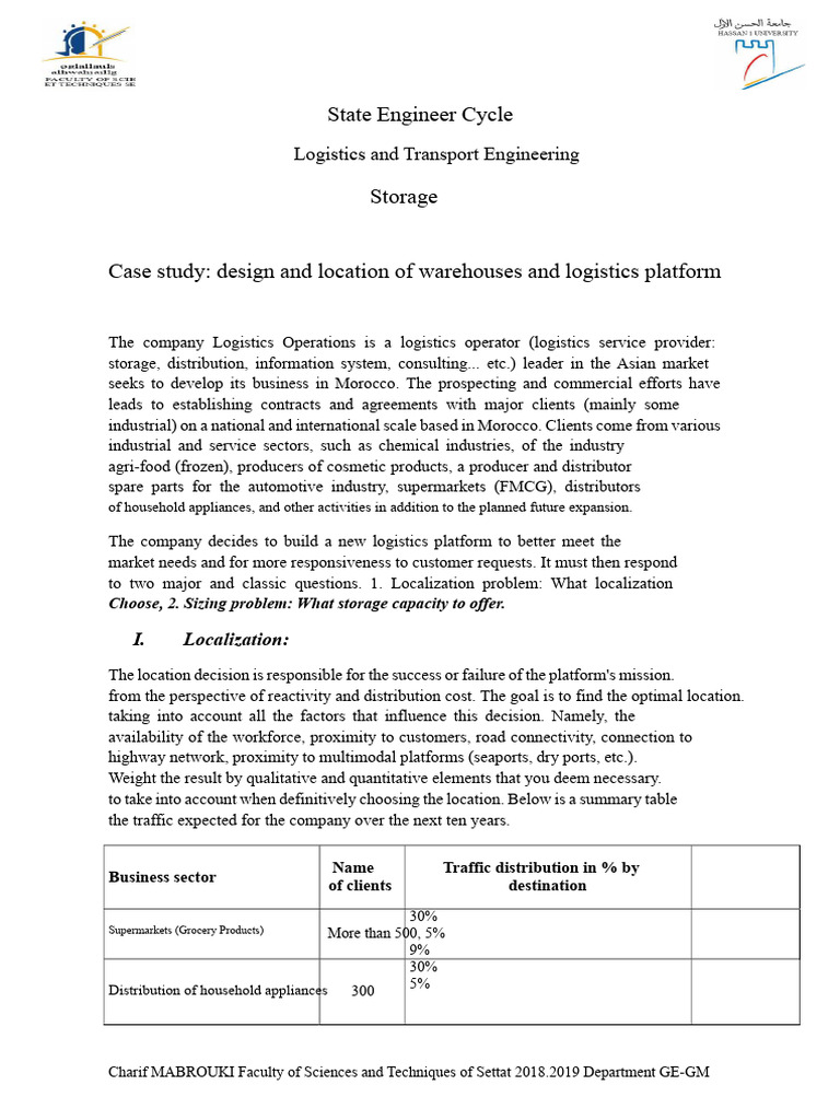Case Study Warehouse Design 2019 Local | PDF | Logistics | Warehouse