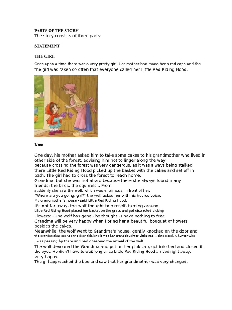 Little Red Riding Hood Story Summary | PDF | Little Red Riding Hood ...