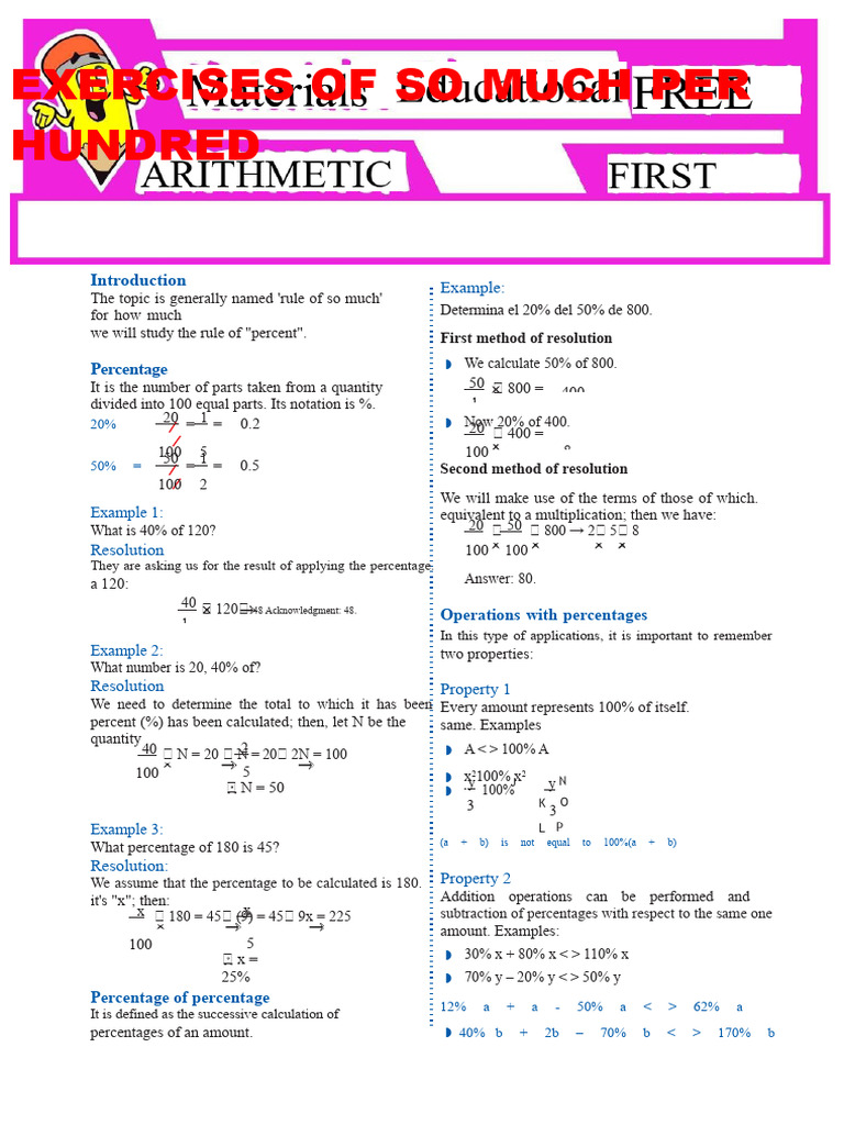 Understanding Percentage Calculations | PDF | Percentage | Number Theory