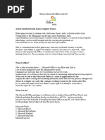 Microsoft Office Suite Components | PDF | Microsoft Office | Microsoft ...