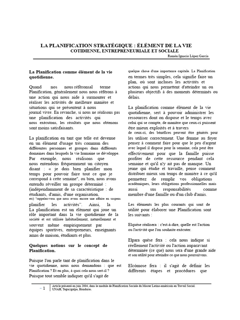 Planification stratégique en société | PDF | Planification | Business