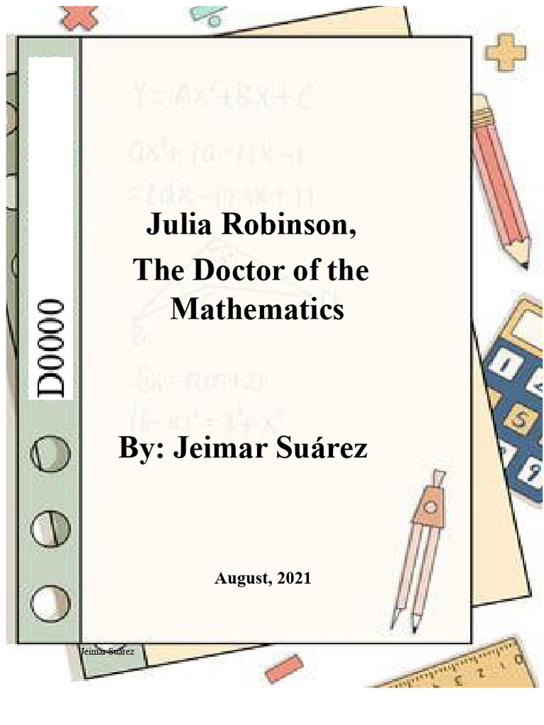 Julia Robinson | PDF | Mathematics