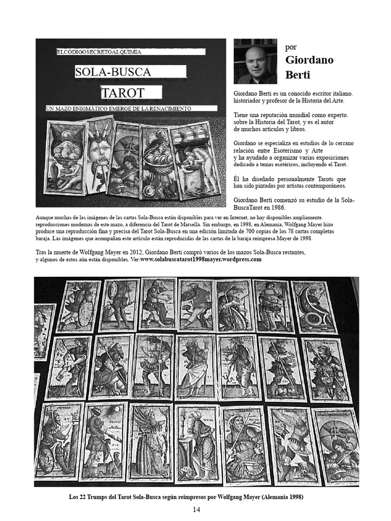 Historia del Tarot Sola-Busca | PDF | Tarot | Jugando a las cartas