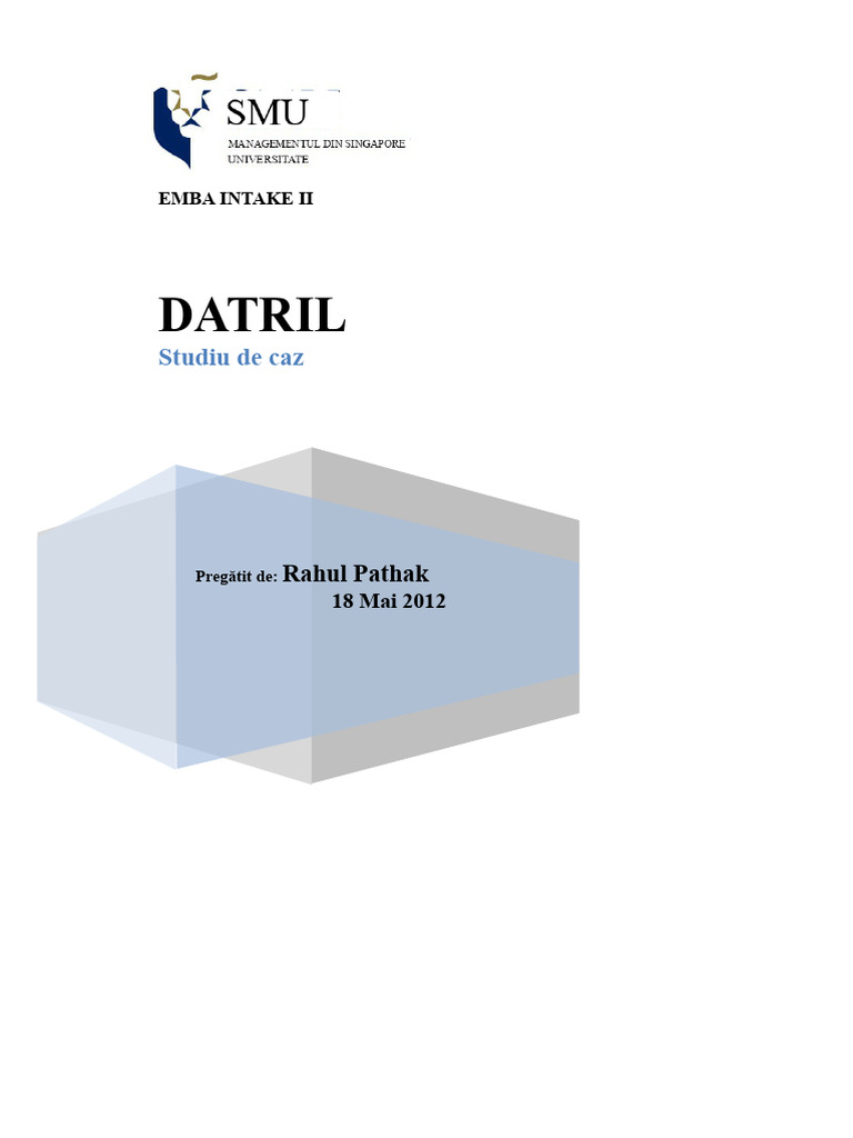 Studiu de Caz Datril | PDF