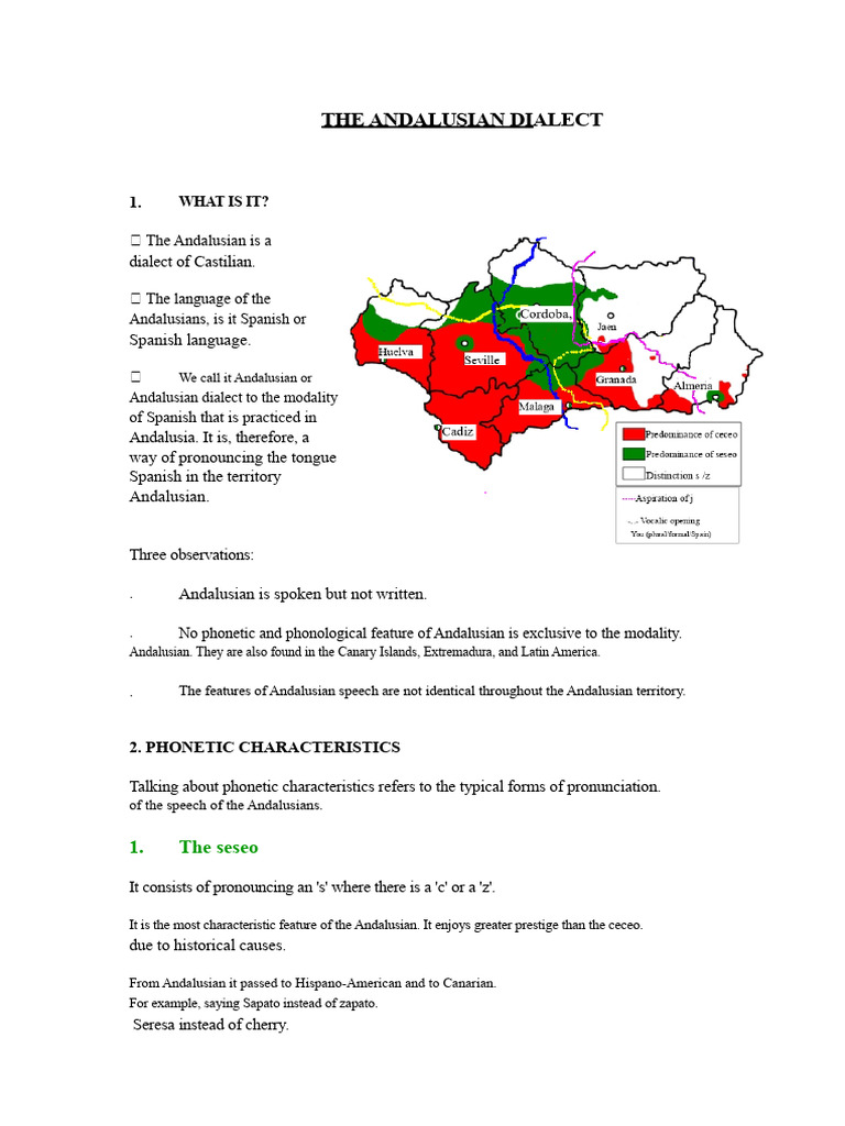 Understanding the Andalusian Dialect | PDF | Spanish Language ...