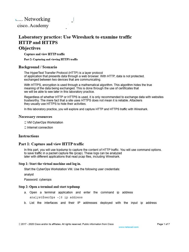 Usando Wireshark para Examinar El Tráfico HTTP y HTTPS | PDF | Sudo ...