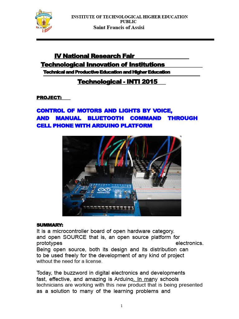 Voice-Controlled Arduino Project Overview | PDF | Arduino | Transistor