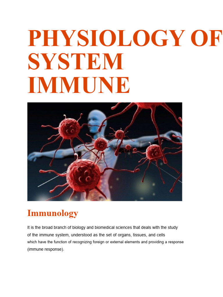 PHYSIOLOGY AND PATHOPHYSIOLOGY - Physiology of The Immune System PDF ...