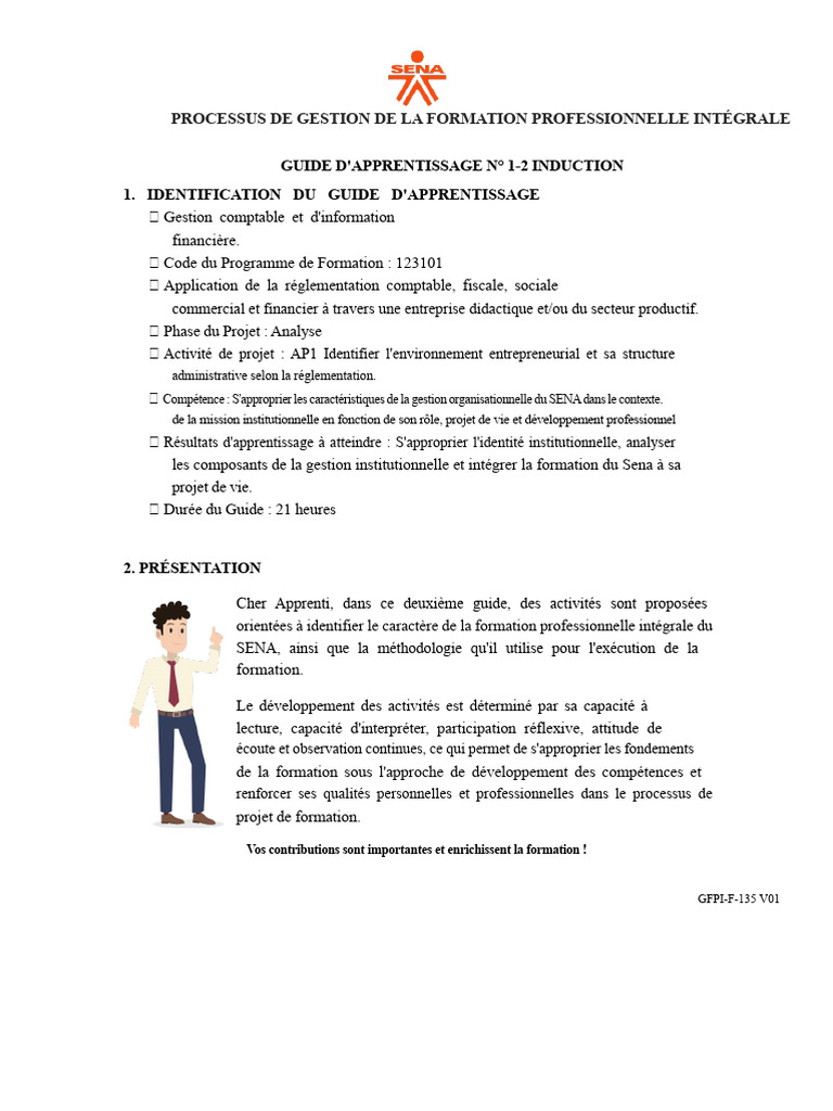 Gestion de la Formation Professionnelle SENA | PDF | Apprentissage ...