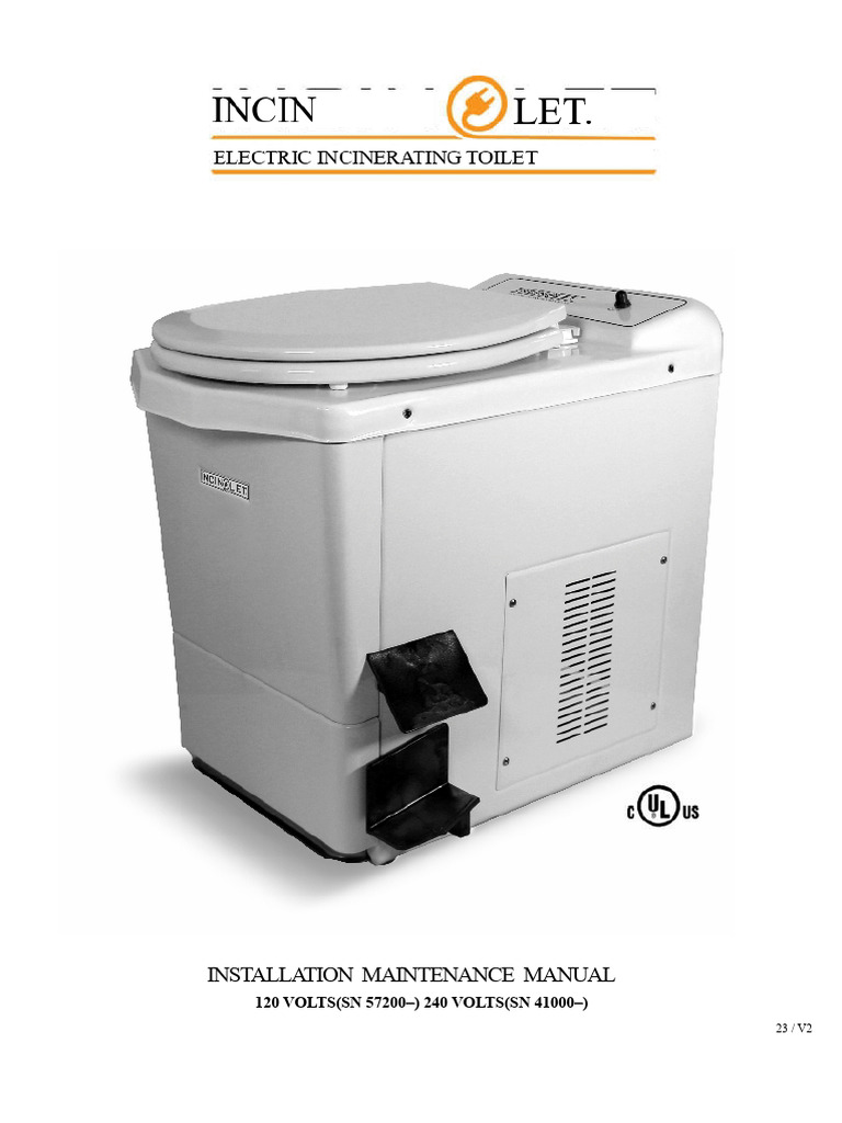 Incinolet Toilet Installation Guide | PDF | Thermocouple | Thermostat