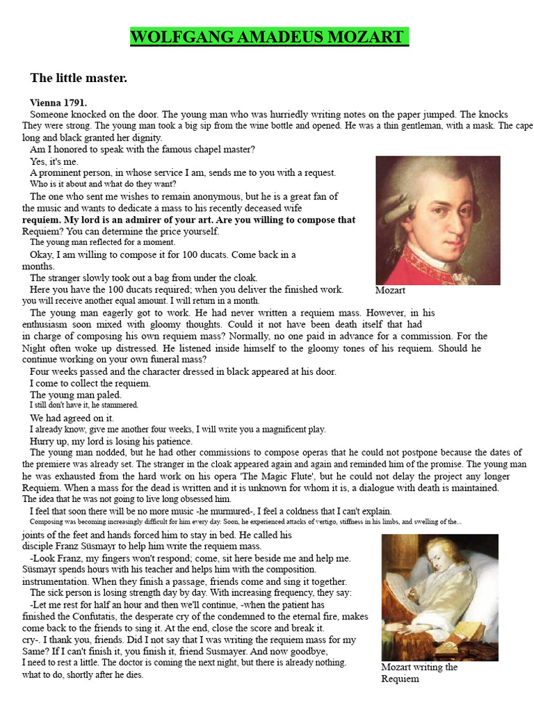 Mozart Reading PDF | PDF | Wolfgang Amadeus Mozart