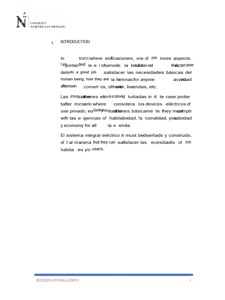 Descriptive Memory Sanitary Electrical Installations Pdf Home