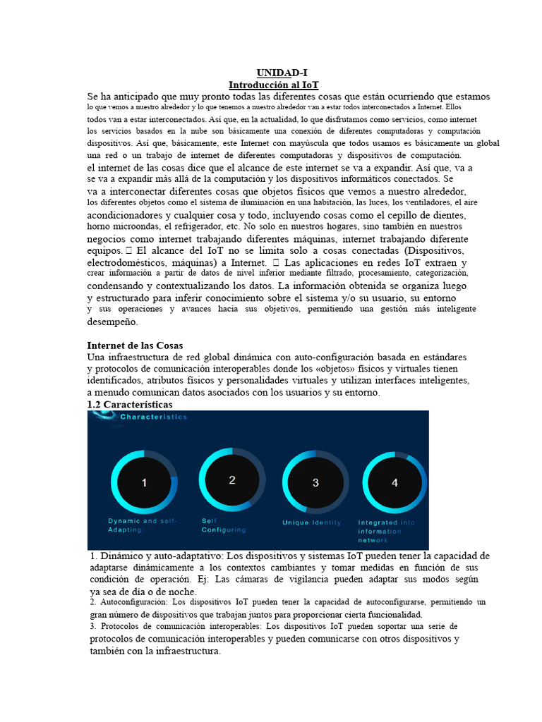Iot Unidad I R22 | PDF | Internet de las Cosas | Red de computadoras