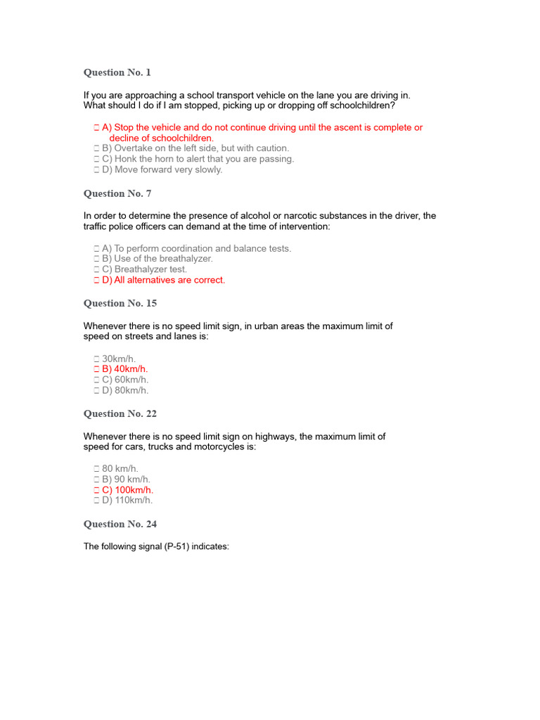 School Transport and Traffic Regulations Guide | PDF | Traffic | Speed ...
