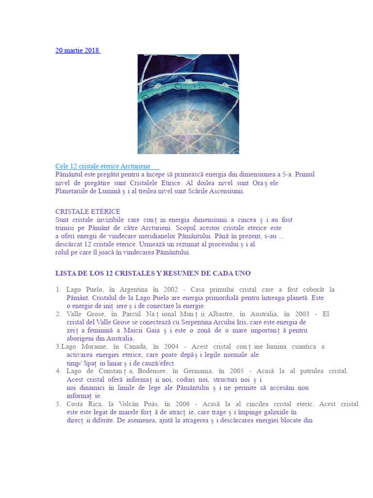 12 Cristale Arcturiene | PDF