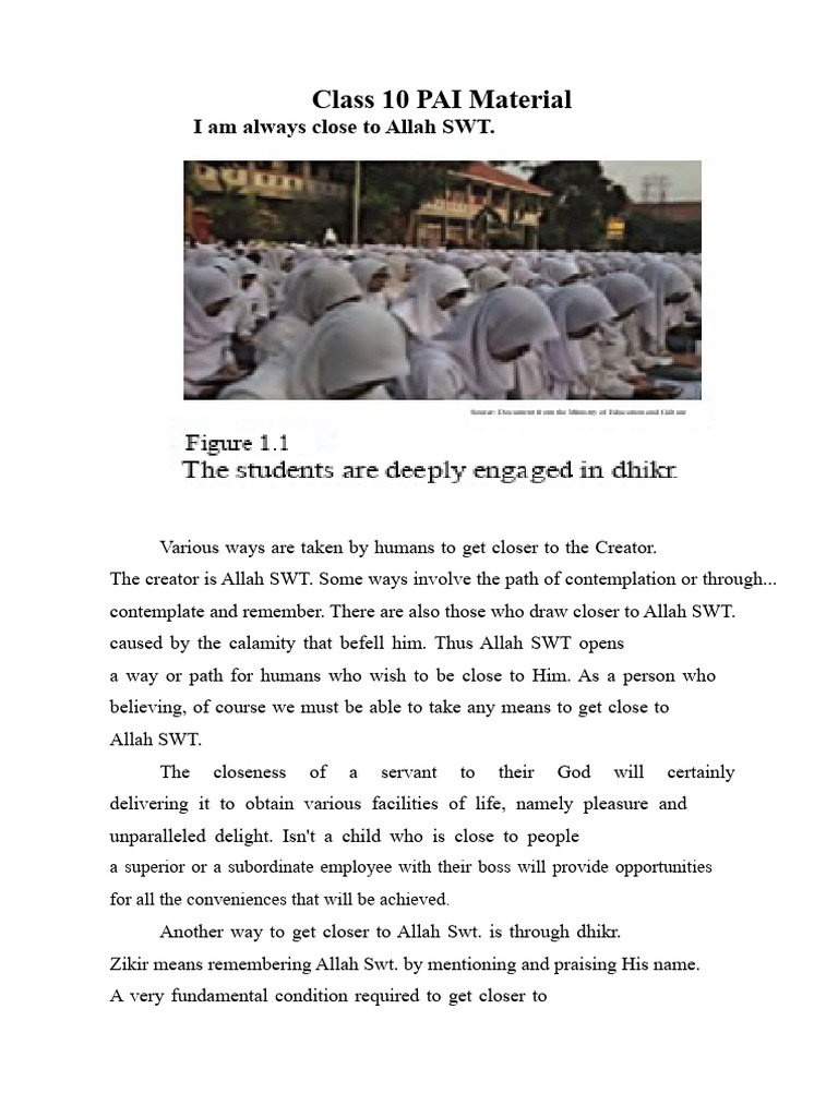 Closeness to Allah SWT: Dhikr and Actions | PDF | God In Islam ...